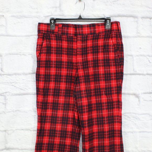 Vtg Pendleton Men's Red Black 100% Virgin Wool Pants Slacks Size 34 - Picture 2 of 8